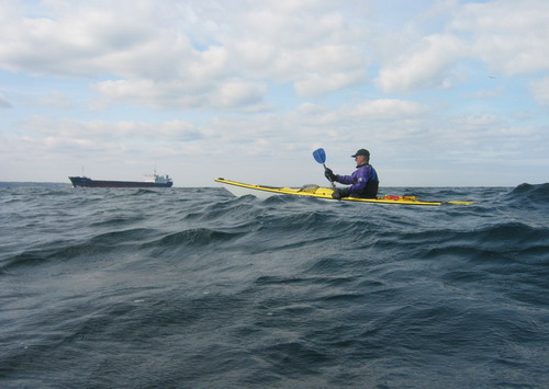 Per on resund between Helsingborg and Helsingr, April 10, 2005, Photo: Lars-ke